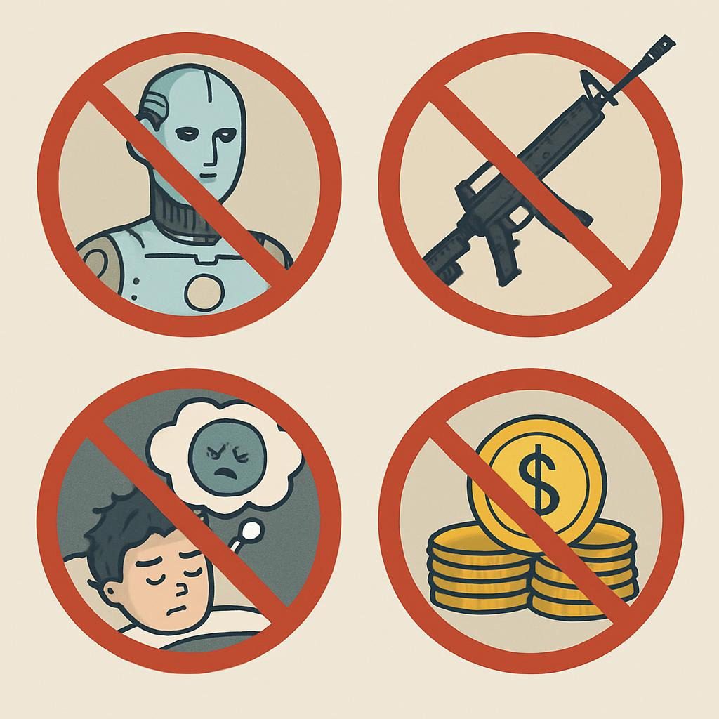 Categories of Banned AI Dreams