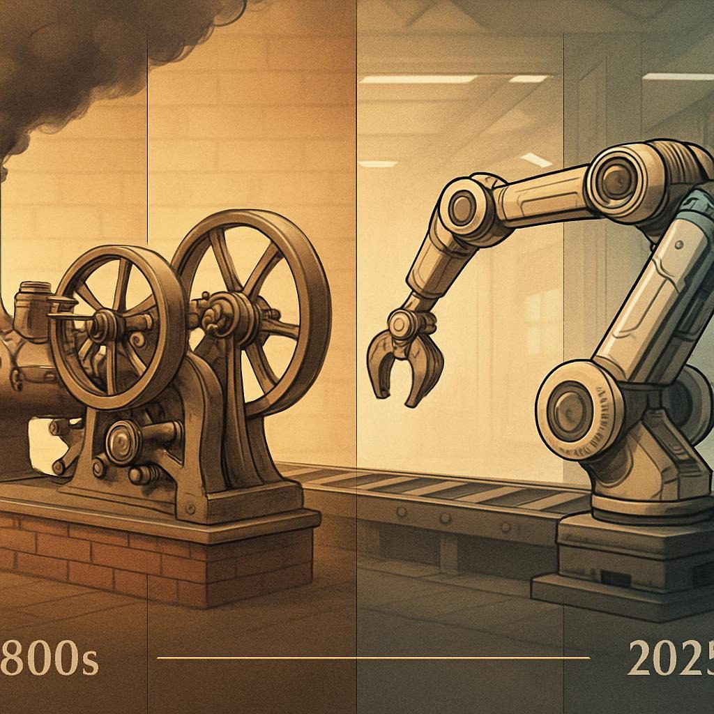 Historical tech disruptions evolving to AI job impact